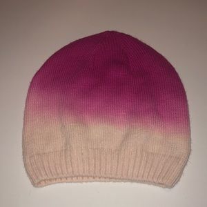 pink ombré beanie